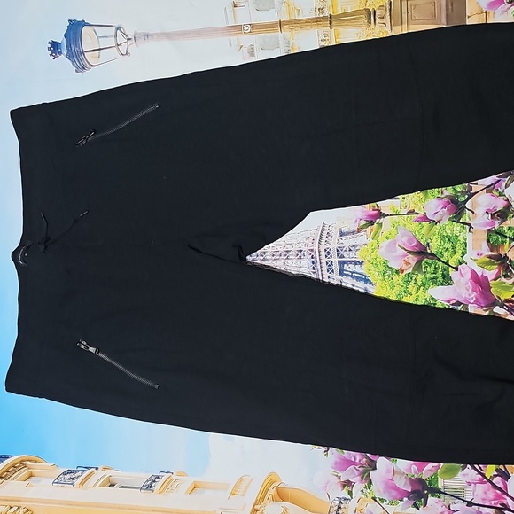 John Varvatos Black Joggers with Zipper Detail Size XL - Picture 5 of 7